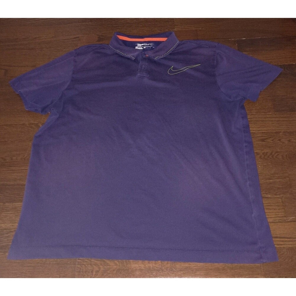 Nike Golf Polo Shirt Mens XL Purple Dri-Fit Sport Short Sleeve 452770-527